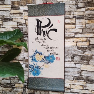 Tranh Thư Pháp Chữ Phúc ( Ngang 30cm)