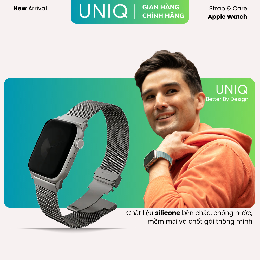 Dây đồng hồ UNIQ DANTE Pro dành cho Apple Watch 49/46/45/44MM - Thép Bền Bỉ