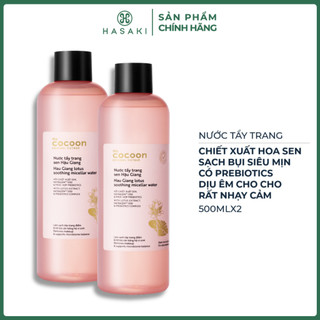  Combo 2 Nước Tẩy Trang Cocoon Sen Hậu Giang Cho Da Rất Nhạy Cảm 500ml Hasaki Sản Phẩm Chính Hãng 