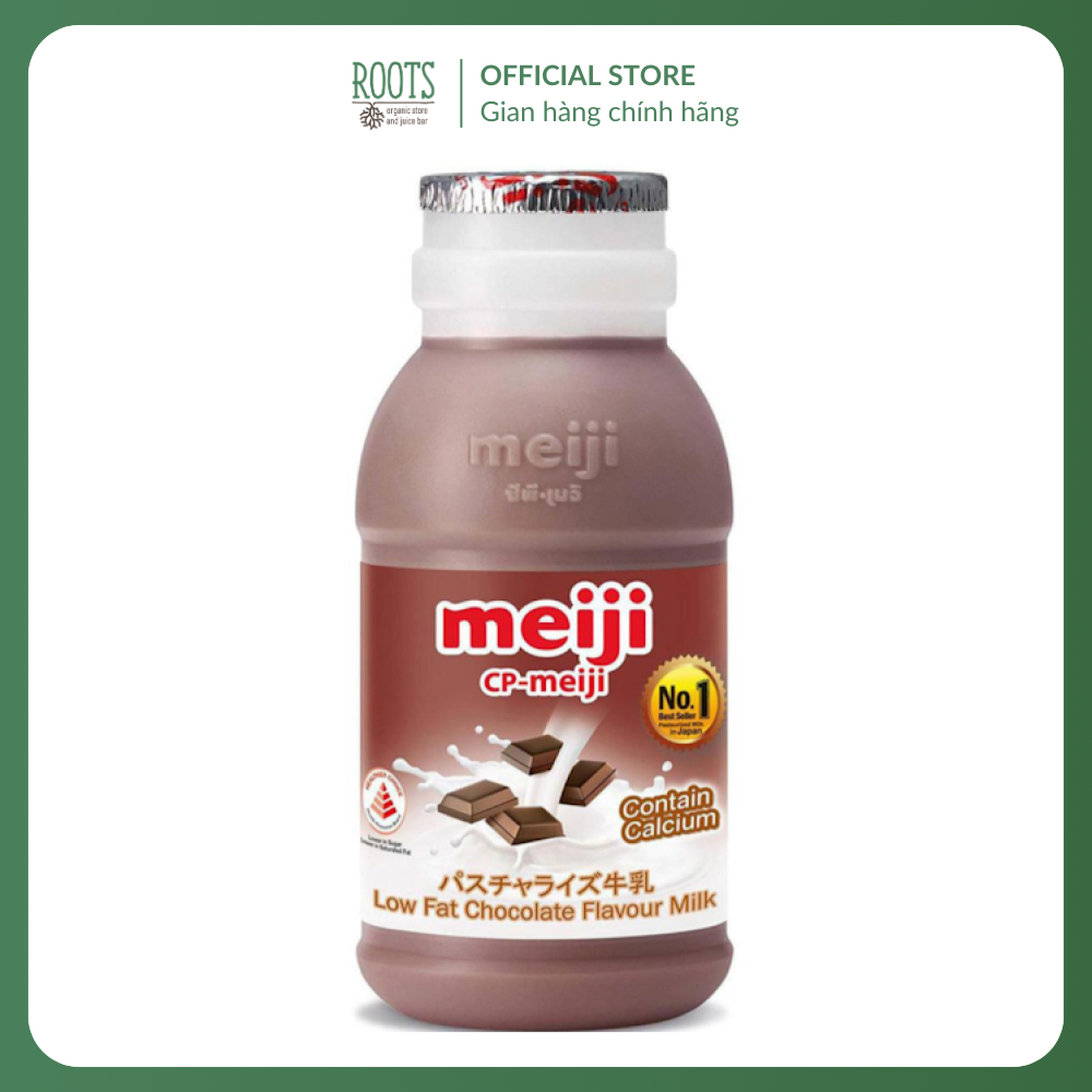 (Ship hỏa tốc) MEIJI - Sữa Tươi Thanh Trùng Vị Socola Ít Béo, Low Fat Chocolate Flavour Milk (200ml)