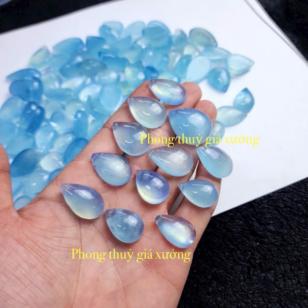 Mặt giọt nước Aqua marine sdep vân xớ ngẫu nhiên