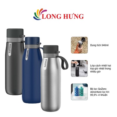 Bình lọc nước giữ nhiệt Philips 946ml AWP2772 - Hàng chính hãng