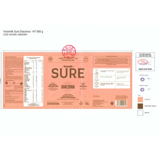 (Mẫu mới) TPDD Vinamilk Sure Diacerna 900g