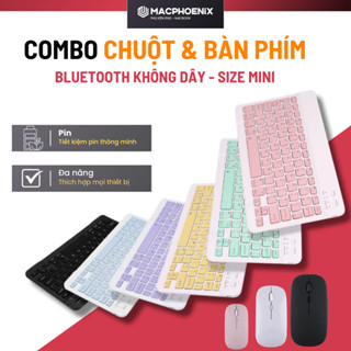 [Hỏa Tốc - HCM] Combo Bàn Phím Chuột Bluetooth Không Dây Siêu Mỏng Cho Laptop, iPad, Macbook – M02