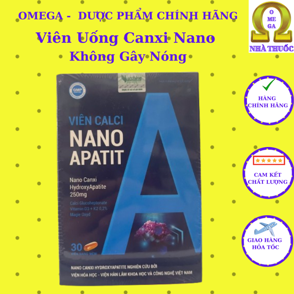 Viên CACIL NANO APATIT Chữ A (HSD 2028, 30v) - Hỗ Trợ Xương Răng Chắc Khỏe, Phát Triển Chiều Cao.