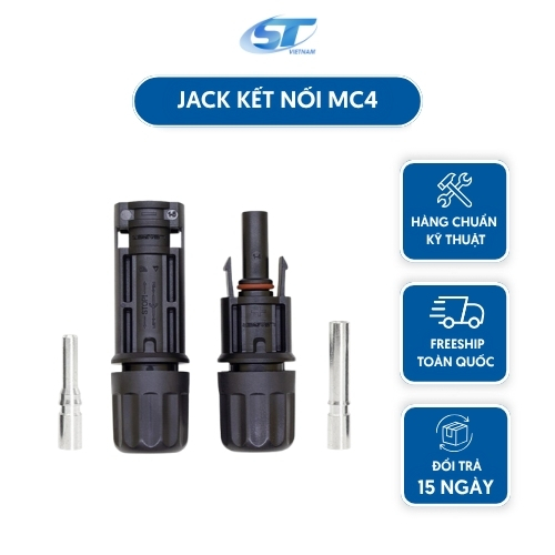 Jack kết nối MC4 Leader + Thường 1500V–30A Bộ Đầu Nối Phụ Kiện Solar Lắp Đặt Hệ Thống Điện Năng Lượn