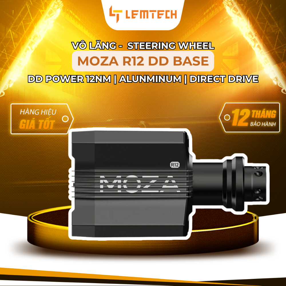 MOZA R12 V2 Wheel Base – Đế Direct Drive Cao Cấp 12Nm Cho Sim Racing