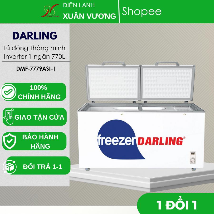 Tủ đông Thông minh Darling Inverter 1 ngăn 770L DMF-7779ASI-1