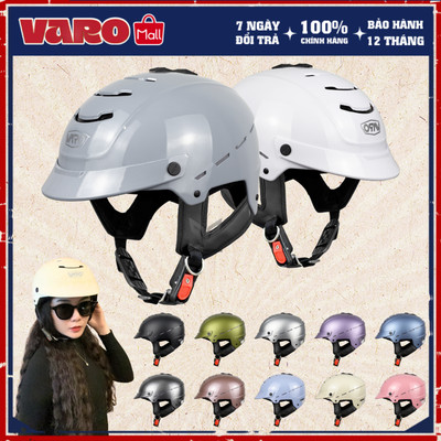 Mũ Bảo Hiểm Nửa Đầu P10 VARO CHÍNH HÃNG – Hệ Thống Thông Gió, Size Lớn 57-62cm, Bảo Hành 12 Tháng