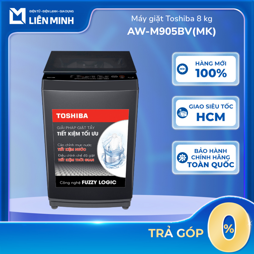 Máy Giặt Cửa Trên Toshiba AW-M905BV(MK) 8 Kg / AW-M1000FV(MK) 9 Kg / AW-M1100JV(MK) 10 Kg [Giao Toàn Quốc]