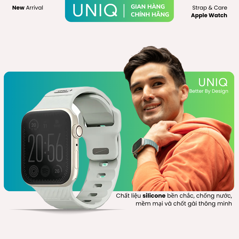 Dây đồng hồ dạ quang UNIQ STRIDE SE FKM RUBBER dành cho APPLE WATCH STRAP 42/41/40MM