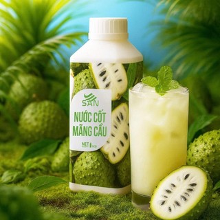 NƯỚC CỐT MÃNG CẦU SAN Chai 1Kg (Trái Cây Tự Nhiên - Hương Thơm, Màu Sắc Nổi Bật)