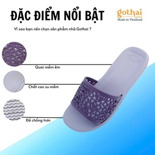 Dép nữ trung niên Thái Lan quai ngang chất cao su nhẹ chống trơn trượt Monobo - Moniga 4.2