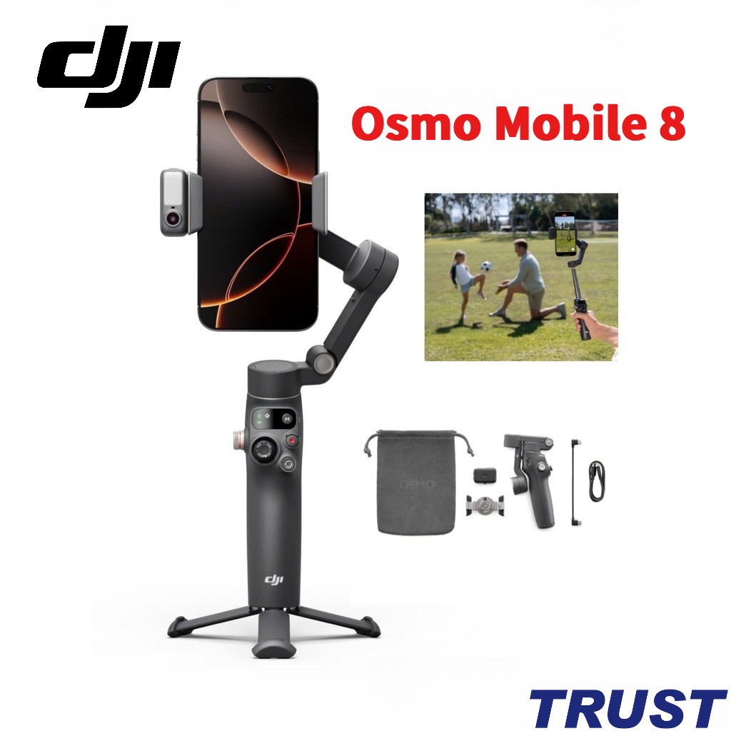 Gimbal chống rung điện thoại DJI Osmo Mobile 6,Osmo Mobile 7P, Osmo Mobile 8, có thể kéo dài-BH 12T