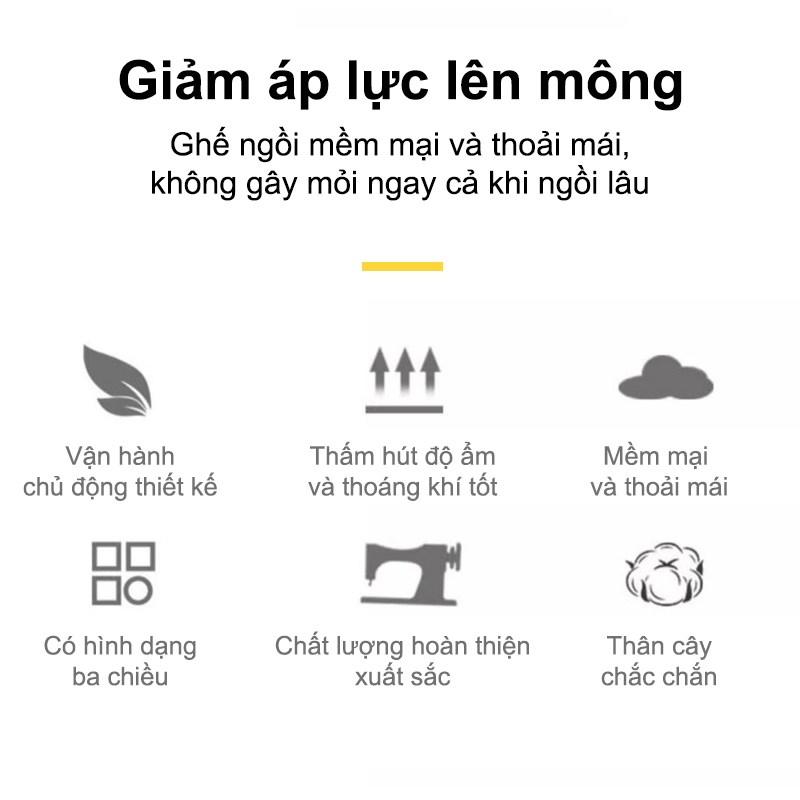 Lumoo Đệm ghế tựa Thiết kế dây đeo tựa lưng ghế văn phòng 45cm | BigBuy360 - bigbuy360.vn