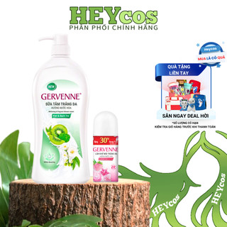   HOẢ TỐC  Sữa Tắm Trắng Da Gervenne 1.2L - Làn Da Trắng Mịn Hương Thơm Quyến Rũ 