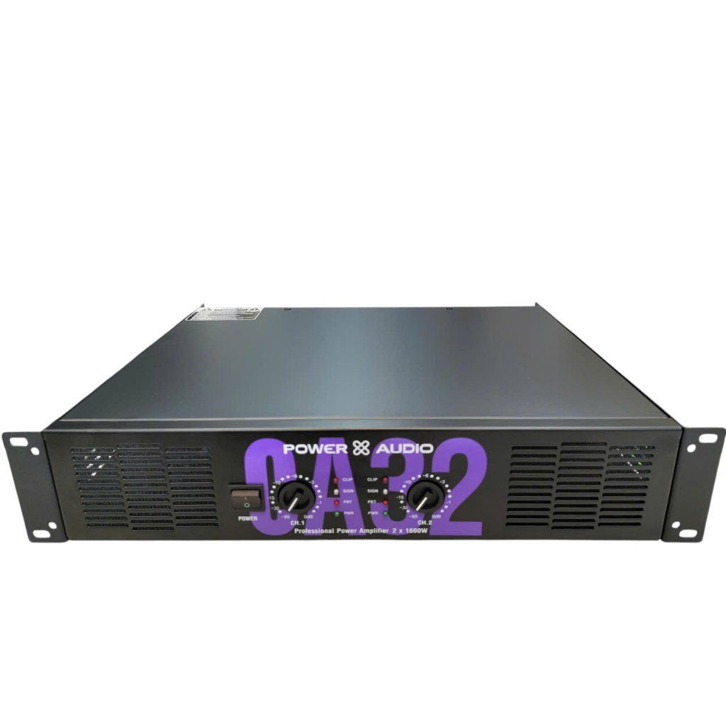 Cục Đẩy Công Suất 2 Kênh CA32– 32 Sò, 8 Tụ,, Âm Sáng Sạch, BH 1 năm