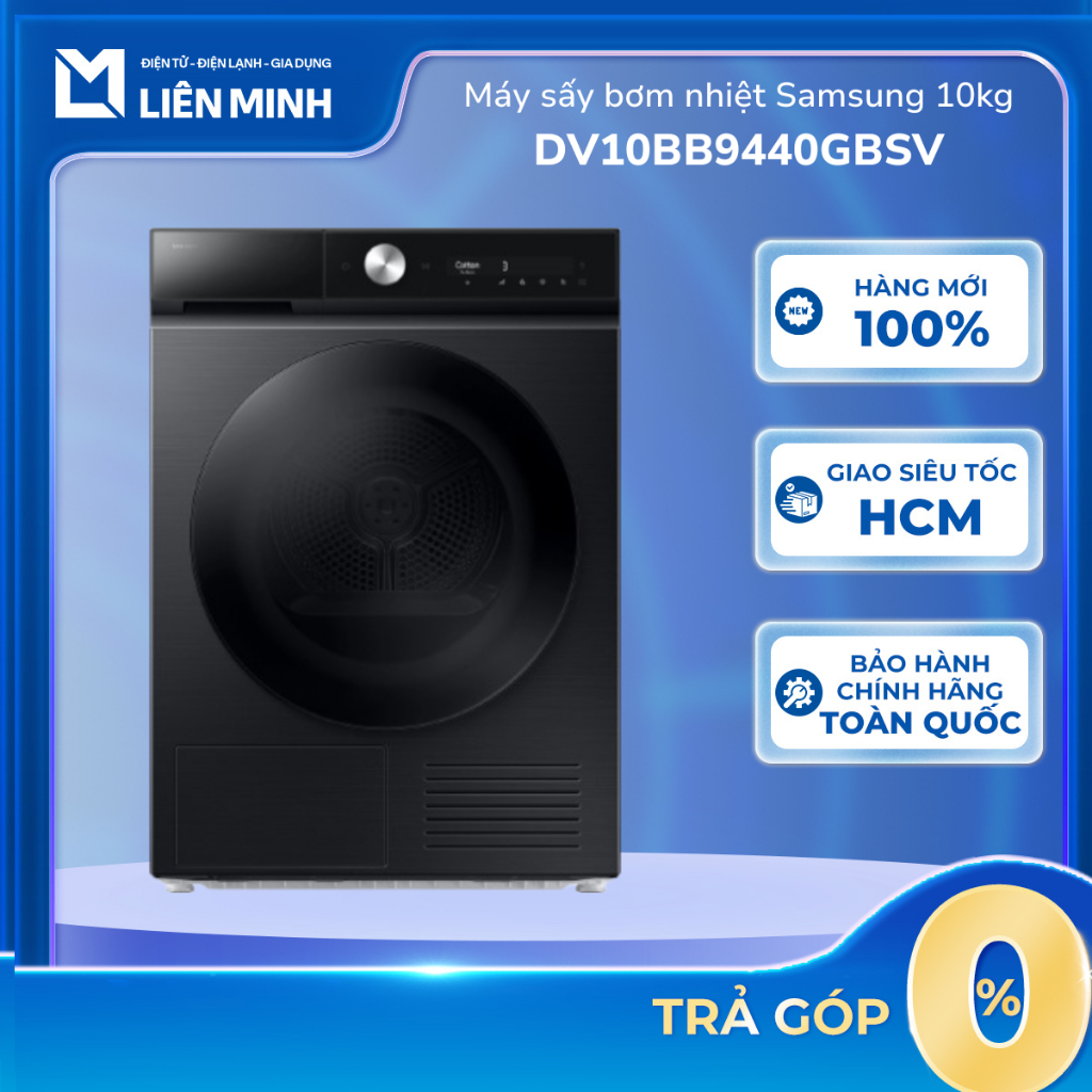 DV10BB9440GBSV - Máy Sấy Bơm Nhiệt Samsung 10 Kg - Sấy cảm biến AI Dry - Sấy Khô QuickDrive - Kết Nố