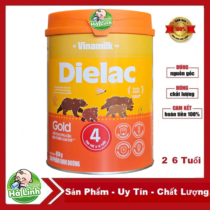 Sữa Dielac Alpha IQ Gold 4 Sữa Non (850g)