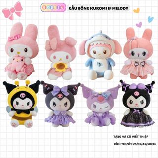    NEW 2025   Gấu Bông Kuromi Melody Mặc Váy CosPlay Nhiều Mẫu Dễ Thương Làm Quà Tặng Cho Bé Gái Bạn Gái Ngày Sinh Nhật 