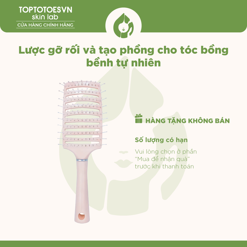 Lược gỡ rối và tạo phồng cho tóc bồng bềnh tự nhiên [HÀNG TẶNG KHÔNG BÁN]