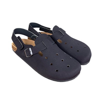 (Quai Hậu Dán Xé) Sục Đế Trấu Birken Boston Da lộn Lỗ Thoáng Khí Nam Nữ Bioline (Lót Da Lộn)