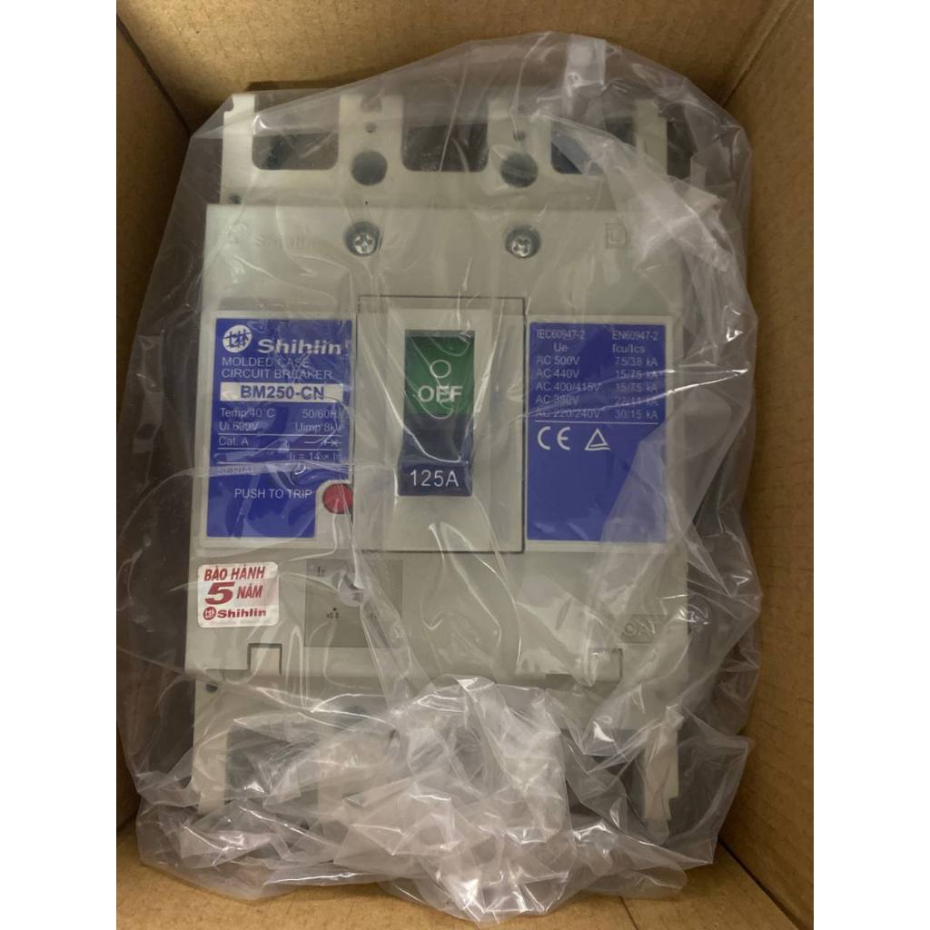 Cầu dao tự động MCCB SHIHLIN BM250-CN 3P 125A 22kA