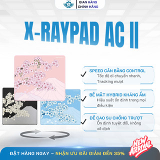  ⚡Pad Chuột Gaming FPS X-raypad Aqua Control II – Balance+Speed Bo Viền Thấp,Vải Amundsen,Chống Nước 