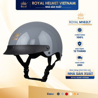 [NHÀ SẢN XUẤT] [XÁM XI MĂNG] Mũ Bảo Hiểm Lưỡi Trai 1/2 Đầu Royal M162 Thời Trang Nam Nữ Chính Hãng