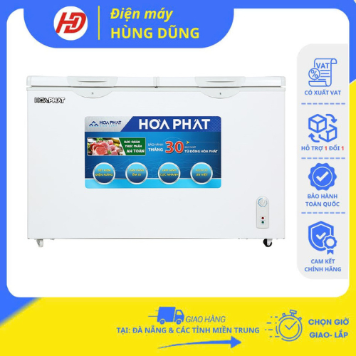 [SHIP HỎA TỐC ĐN] Tủ đông Hòa Phát 400l  INVERTER HCFI 666S1Đ2/HPF AD8352 1 ngăn đông BH 30 tháng