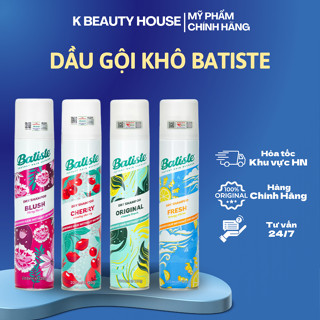 Dầu Gội Khô Batiste 200ML Chính Hãng Hàng Công Ty Hết Bết Dính Tóc Bồng Bềnh Tức Thì