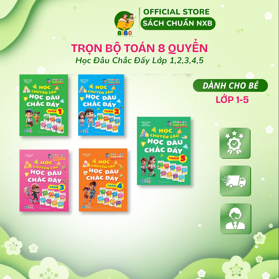 Sách - HOT Túi Trọn Bộ Toán Học Chuyên Sâu - Học Đâu Chắc Đấy Lớp 1,2,3,4,5 - Cả Năm