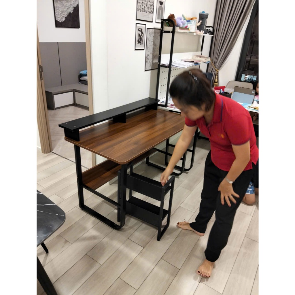Bàn làm việc, bàn học tập U Campus FUFUTECH bo 4 góc, Liền Kệ Dưới Giúp Tối Ưu Không Gian, Đa Dạng Kích Thước 1m2,1m4 | BigBuy360 - bigbuy360.vn