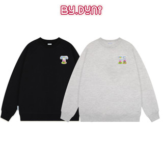  Áo Sweater THÊU cặp đôi By.Duni Nam Nữ form rộng áo khoác tay dài cặp bạn thân unisex Nỉ Bông Cotton KÝ TỰ YÊU THƯƠNG 