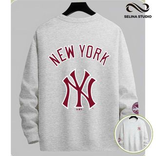  Áo Sweater NY LA Áo Nỉ Dài Tay Thu Đông Form Rộng Unisex Nam Nữ Nỉ Chân Cua Phong Cách Streetwear SelinaStudio - SW03 