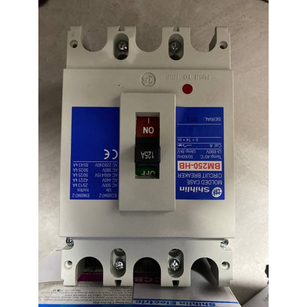 Cầu dao mccb shihlin BM250-HB 3P 125A chính hãng