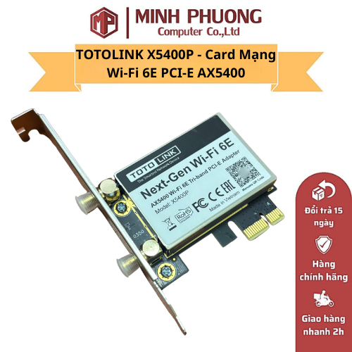 TOTOLINK X5400P - Card Mạng Wi-Fi 6E PCI-E AX5400