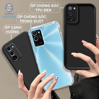  Ốp lưng Oppo A56 5G   A55 5G   A53S 5G chống sốc đen,TPU viền vuông,chống sốc trong suốt silicon 