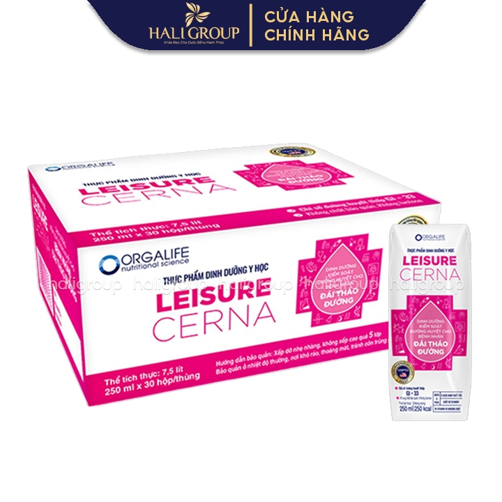 Thùng 30 Hộp Leisure Cerna, Soup Uống Dinh Dưỡng Công Thức Kiểm Soát Đường Huyết