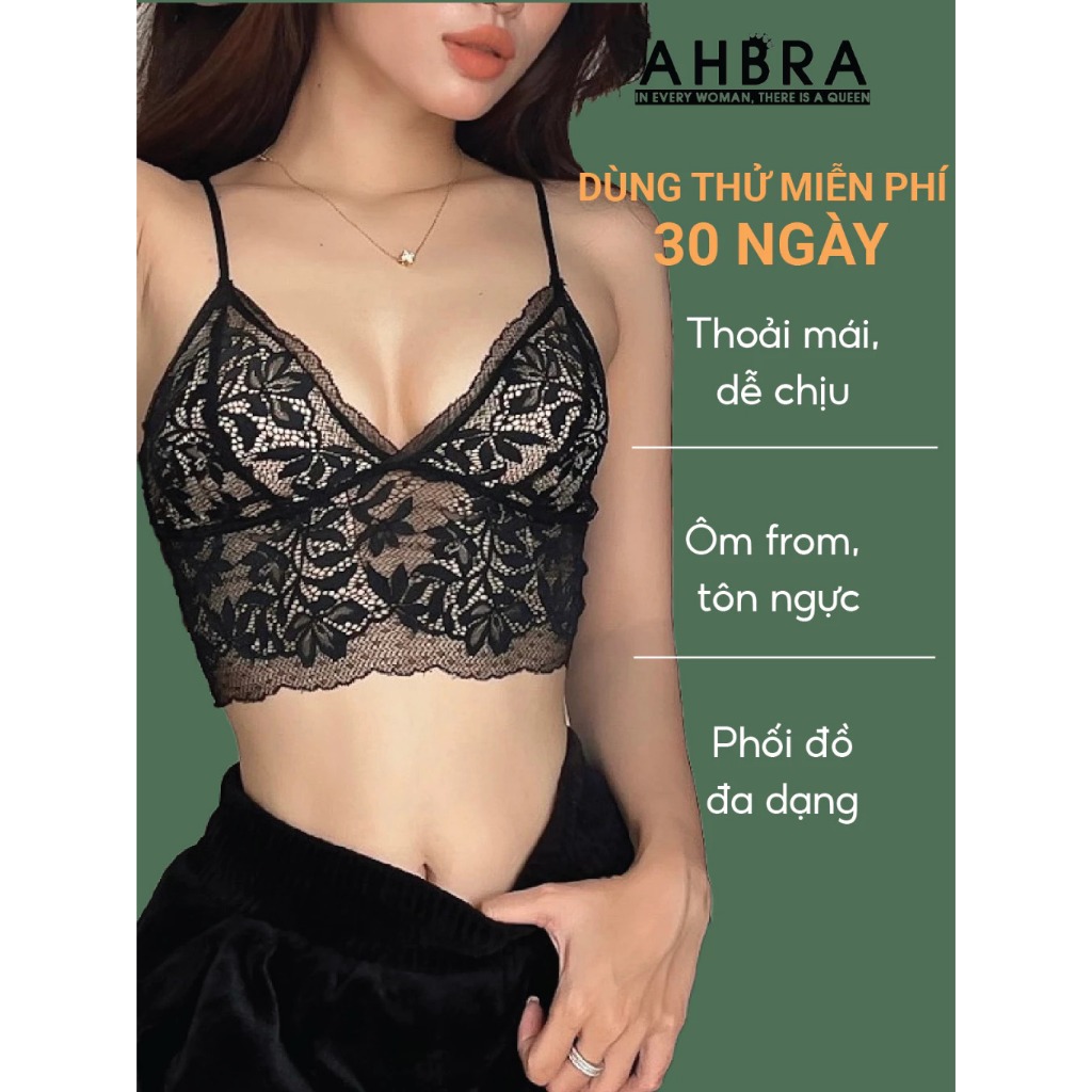 [HÀNG TẶNG] Áo Bra Ren Không Gọng Mút Mỏng AHBRA SR01