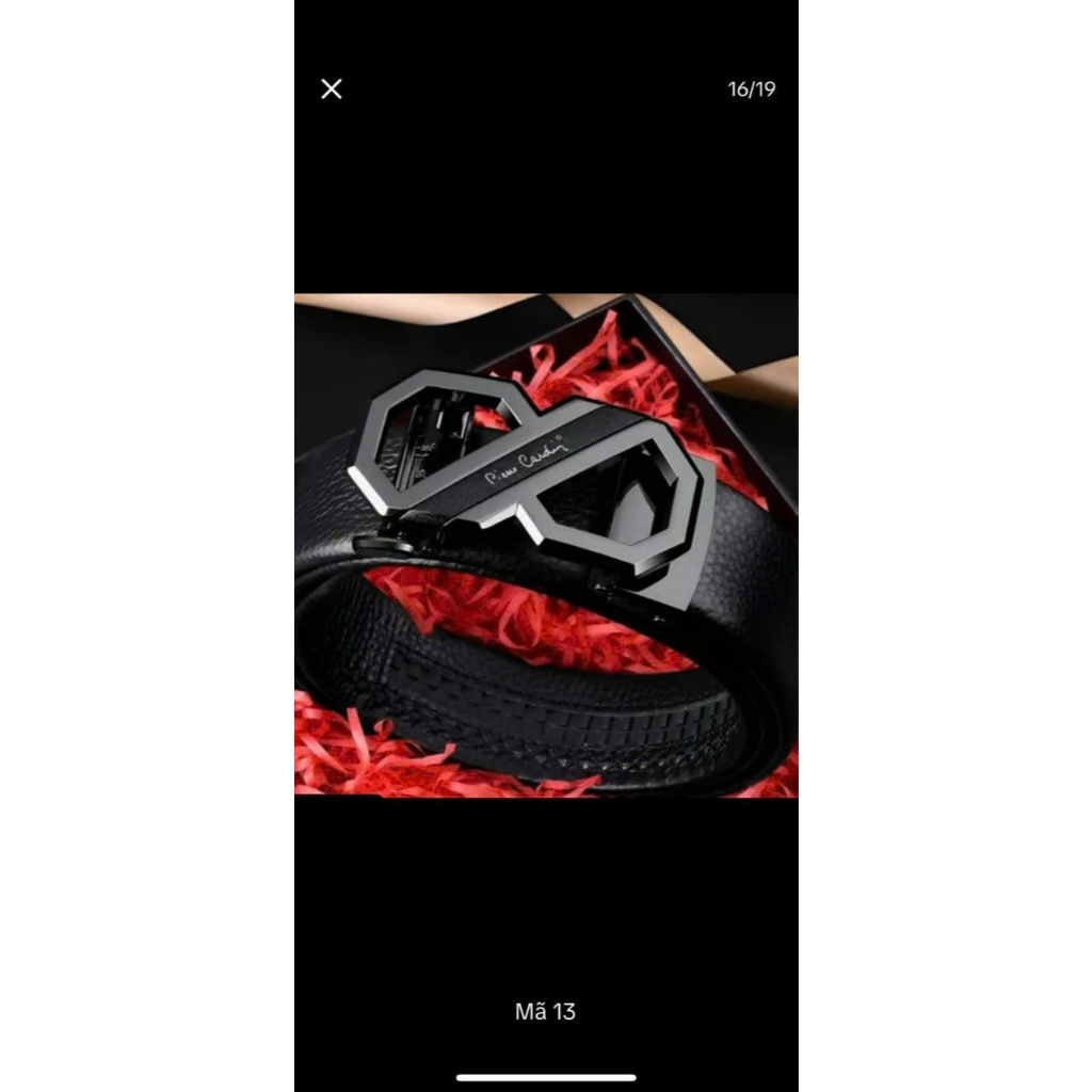 Thắt lưng nam da bò cao cấp Pierre Cardin xuất dư hàn quốc, 1 mặt