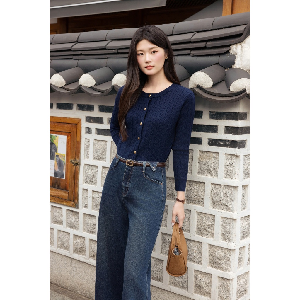 (Harmony) Quần jean ống rộng, form thiết kế mới trẻ trung thời trang thiết kế Calie Qj026 | BigBuy360 - bigbuy360.vn