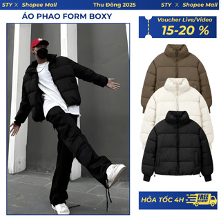  Áo Khoác Phao VINTINO Jacket Form Boxy Cổ Cao Nam Nữ Chất Liệu Bông Tấm Giữ Ấm Cho Mùa Đông PHAO2 