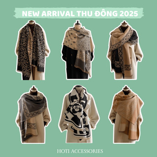  Khăn Dạ Len Unisex Khăn Quàng Len Nam Nữ Cao Cấp Họa Tiết Thổ Cẩm Thời Trang Thu Đông Ấm Áp Nhiều Mẫu - HOTI - LN108 