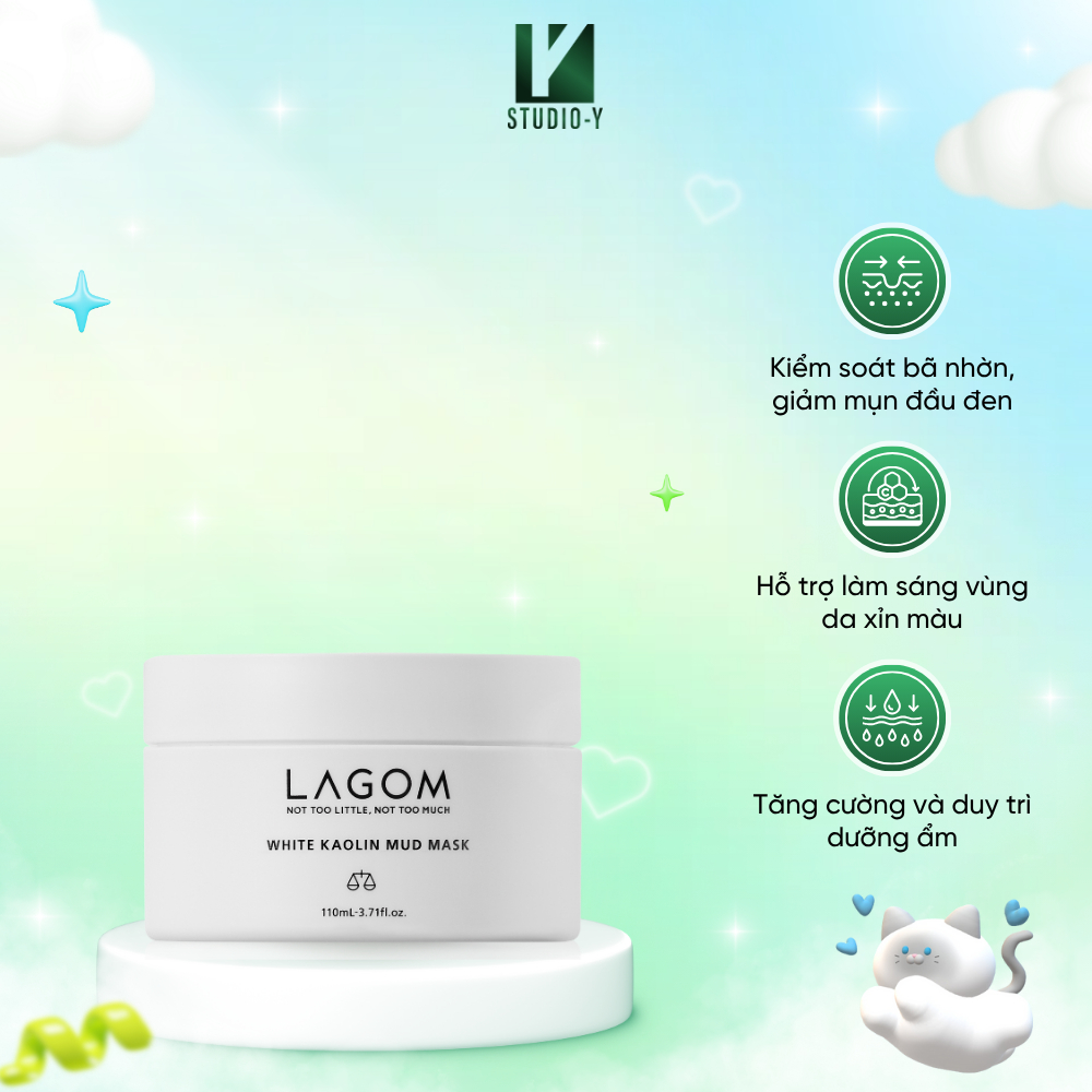 Mặt nạ đất sét Lagom Mask, hỗ trợ kiểm soát bã nhờn và se khít lỗ chân lông | STUDIO Y