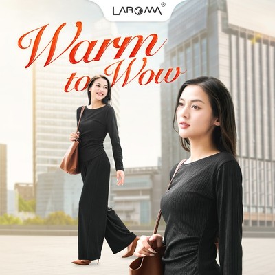 LAROMA Bộ Quần Áo Thu Đông Cổ Thấp Cho Nữ | Basic - Trẻ Trung - Giữ Ấm - Vải Thơm - Mềm Mại - Co Dãn