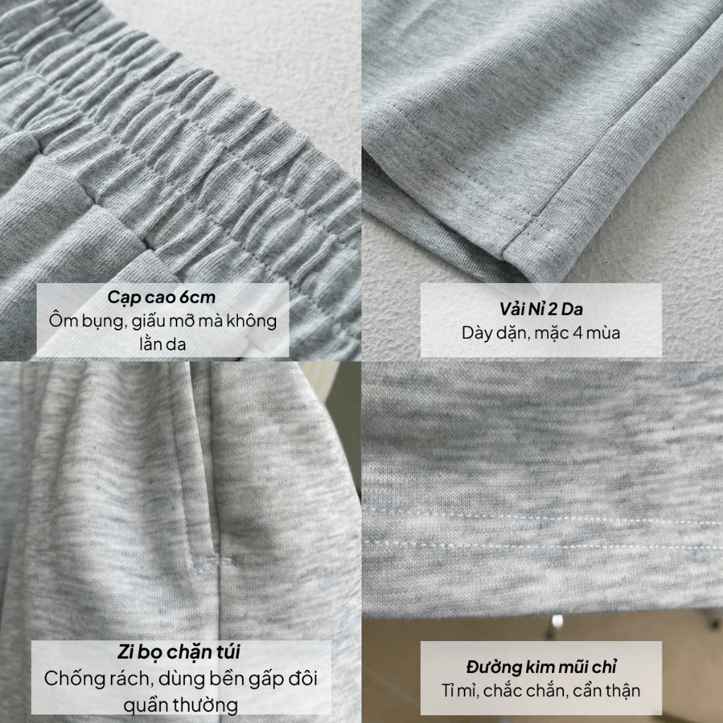 Quần Short Nỉ 2 Da Nữ Bigsize Cạp Chun Co Giãn, Quần Sooc Đùi Ống Rộng Cạp Cao Basic Dễ Phối-QSN001 | BigBuy360 - bigbuy360.vn
