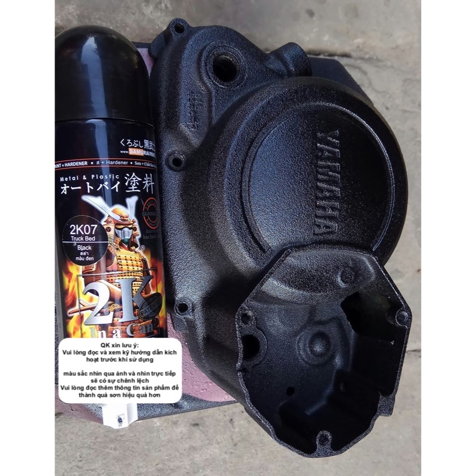 Sơn xịt Samurai 2 thành phần, sơn phủ sàn xe tải - 2K07 (400ml/chai)