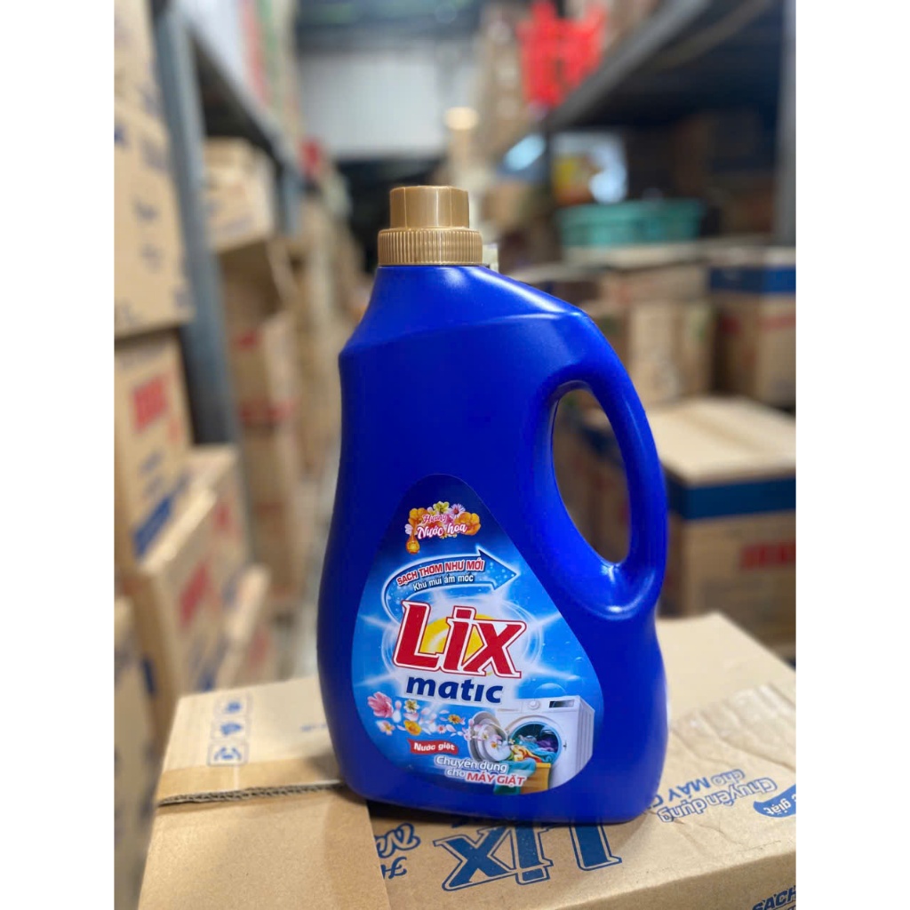Nước giặt lix matic Hương nước hoa can 3.3kg