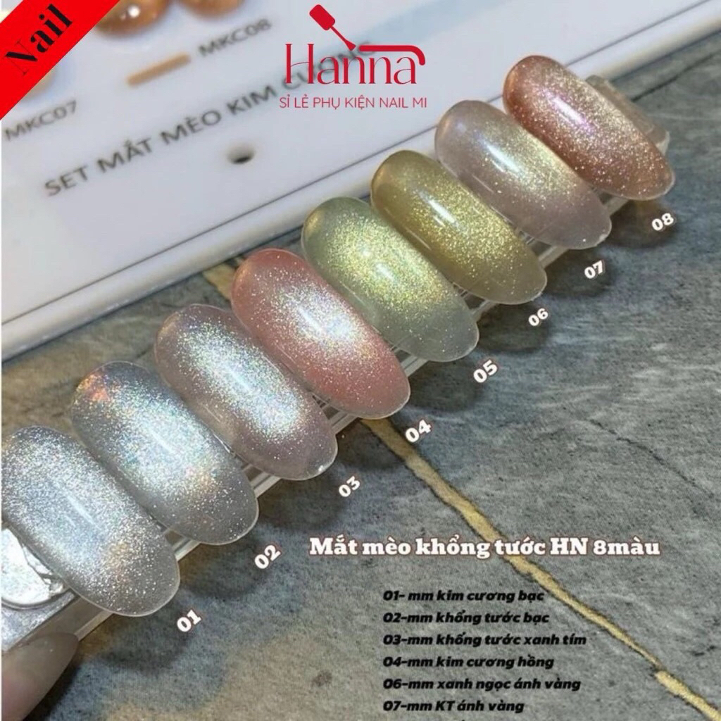 Sơn gel mắt mèo khổng tước HN GEL , ánh trăng cực quang, kim cương,… HN GEL , TG [TÁCH LẺ MÀU]